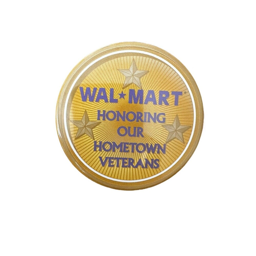 Walmart Honoring Our Hometown Veterans Employee Pin - Gold Star Military Support